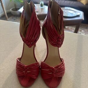 Nine West Red Strappy Women's open toe Heels